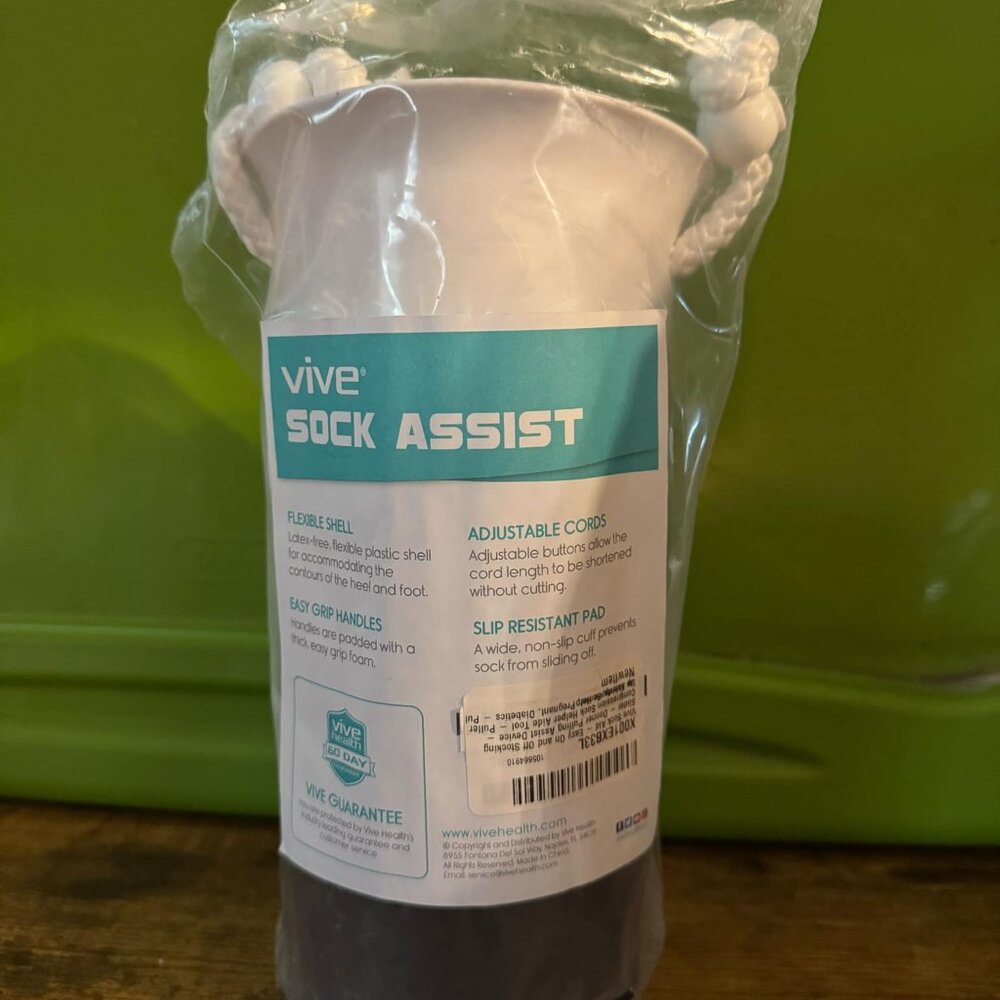 Vive Sock Aid - Easy On and Off Sock Slider - Donner Pulling Assist Device -eas